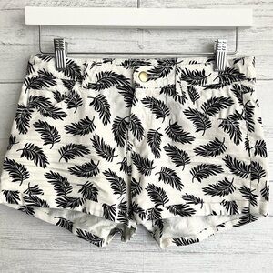 H&M Printed White and Black Tropical Shorts